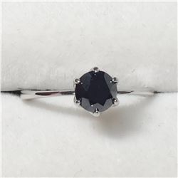 19) 10K WHITE GOLD BLACK DIAMOND RINGS SZ 6