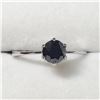 Image 1 : 19) 10K WHITE GOLD BLACK DIAMOND RINGS SZ 6
