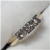Image 2 : 17) 10K YELLOW AND WHITE GOLD DIAMOND RING SZ 7