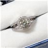 Image 2 : 30) 14KT WHITE GOLD DIAMOND RING. SIZE 7