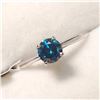 Image 2 : 13) 14K WHITE GOLD BLUE DIAMOND RING SIZE 7