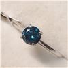 Image 3 : 13) 14K WHITE GOLD BLUE DIAMOND RING SIZE 7