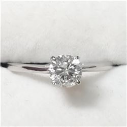 14) PLATINUM DIAMOND SOLITAIRE RING SIZE 6.5