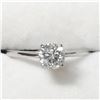 Image 1 : 14) PLATINUM DIAMOND SOLITAIRE RING SIZE 6.5