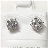 Image 1 : 32) 14KT WHITE GOLD DIAMOND EARRINGS