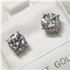 Image 2 : 32) 14KT WHITE GOLD DIAMOND EARRINGS