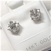 Image 2 : 23) 14KT WHITE GOLD PAIR DIAMOND EARRINGS