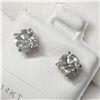 Image 3 : 23) 14KT WHITE GOLD PAIR DIAMOND EARRINGS