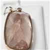 Image 1 : 46) 14 KARAT YELLOW GOLD MORGANITE BERYL PENDANT.
