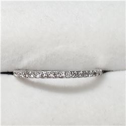 33) 10KT WHITE GOLD DIAMOND RING. SIZE 7