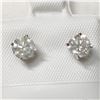 Image 1 : 26) 14KT WHITE GOLD PAIR OF DIAMOND EARRINGS