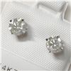 Image 2 : 26) 14KT WHITE GOLD PAIR OF DIAMOND EARRINGS