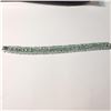 Image 1 : 25) STERLING SILVER EMERALD SET BRACELET.