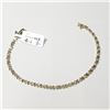 Image 2 : 12) 10KT YELLOW AND WHITE GOLD DIAMOND BRACELET