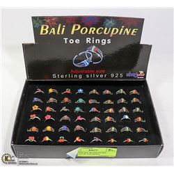 925 STERLING SILVER STORE DISPLAY OF TOE RINGS