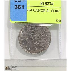 CAD 1984 CANOE $1 COIN