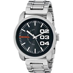 NEW DIESEL  BLACK DIAL ST. STEEL 46MM MSRP $210