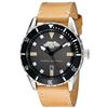 Image 4 : NEW ARMANI EXCHANGE BLACK DIAL TAN LEATHER STRAP