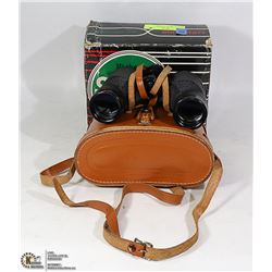 VINTAGE EIKOW 7X35 FIELD BINOCULARS IN LEATHER