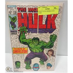 HULK # 116 VS. ANNIHILATION COMIC