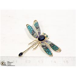 RHINESTONE DRAGONFLY BROOCH