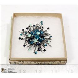 RHINESTONE FIREWORKS DESIGN BROOCH