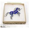 Image 1 : RHINESTONE UNICORN BROOCH