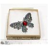 Image 1 : RHINESTONE BUTTERFLY BROOCH