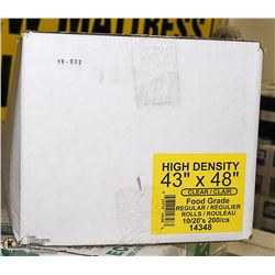 CASE OF 200 43"X48" CLEAR FOOD GRADE GARBAGE BAGS