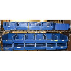 LOT OF BLUE PARTS ORGANIZERS