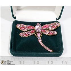 RHINESTONE DRAGONFLY BROOCH
