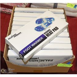 CASE OF NEW PALM NRG REUSABLE FOOT HEAT PADS.
