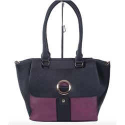 NEW BLACK & MERLOT PURSE WITH DETACHABLE SHOULDER