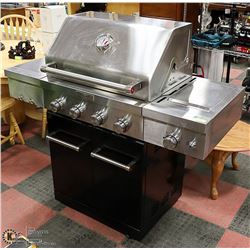 KITCHEN AID PROPANE GAS BBQ WITH SIDE BURNER AND