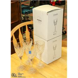 LOT OF 8 NEW CORTINA 24% LEAD CRYSTAL GOBLETS