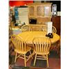 Image 1 : LIGHT OAK COLOR TABLE AND CHAIR SET WITH MATCHING