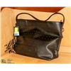 Image 1 : NEW LUXANNE BLACK SHOULDER BAG WITH TASSELS
