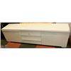 Image 1 : WHITE TV ENTERTAINMENT STAND WITH DRAWERS
