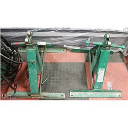 LOT OF 2 GREEN LEE SCREW TYPE REEL STANDS
