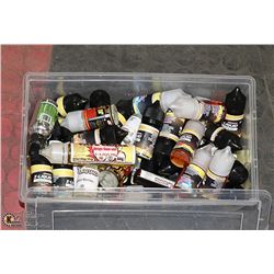 BIN OF VARIOUS VAPE ITEMS FROM STORE CLOSURE