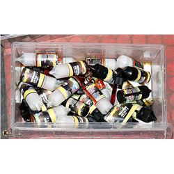 BIN OF VARIOUS VAPE ITEMS FROM STORE CLOSURE