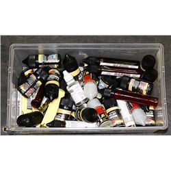 BIN OF VARIOUS VAPE ITEMS FROM STORE CLOSURE