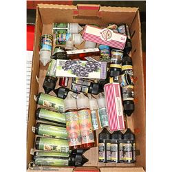 LARGE FLAT OF VAPE ITEMS FROM STORE CLOSURE.