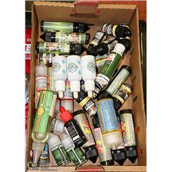 LARGE FLAT OF VAPE ITEMS FROM STORE CLOSURE.