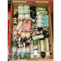 LARGE FLAT OF VAPE ITEMS FROM STORE CLOSURE.