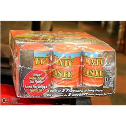BOX WITH 12 42G DRUMS OF TOXIC WASTE SOUR CANDYS