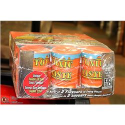 BOX WITH 12 42G DRUMS OF TOXIC WASTE SOUR CANDYS