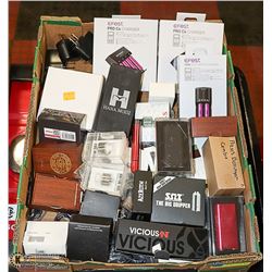 LARGE FLAT OF VAPE ACCESSORIES, SUPPLIES AND MORE.