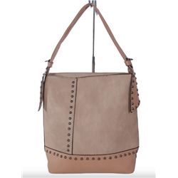 NEW TWO TONE BROWN DURANGO STUDDED PURSE