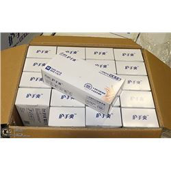 CASE WITH 20 BOXES OF SIZE MEDIUM RUBBER GLOVES